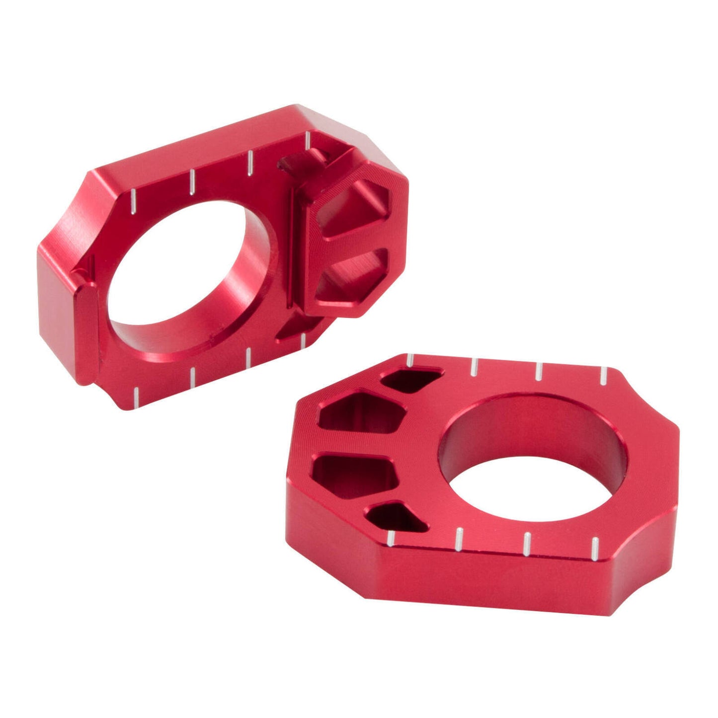 Zeta Rear Axle Block - Kawasaki KX / KXF (\'03-\'16), Suzuki RM-Z (\'04-) - Red