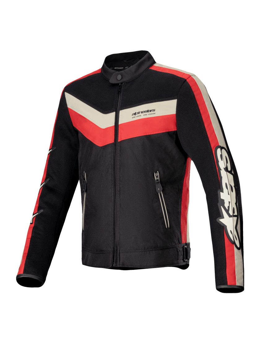 ALPINESTARS T DYNO AIR JACKET - BLACK BRIGHT RED ECRU