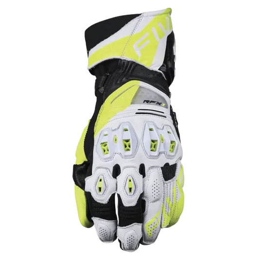 FIVE RFX-1 EVO GLOVES - WHITE/FLURO YELLOW