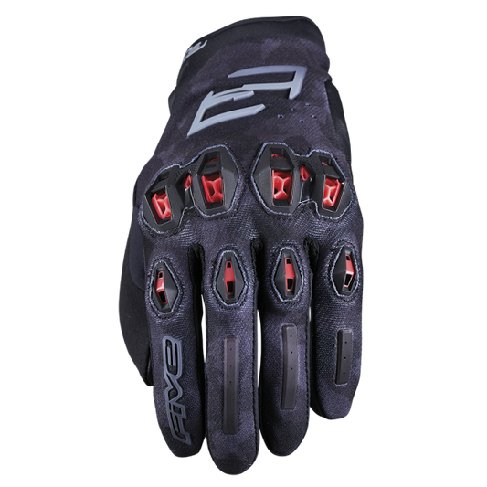 FIVE STUNT EVO 2 GLOVES - CAMO BLACK/RED