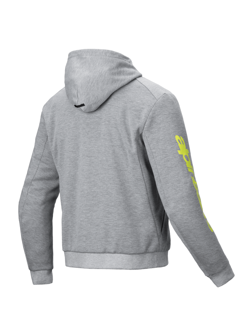ALPINESTARS CHROME V2 SPORT HOODIE - GREY HEATHER FLURO-YELLOW
