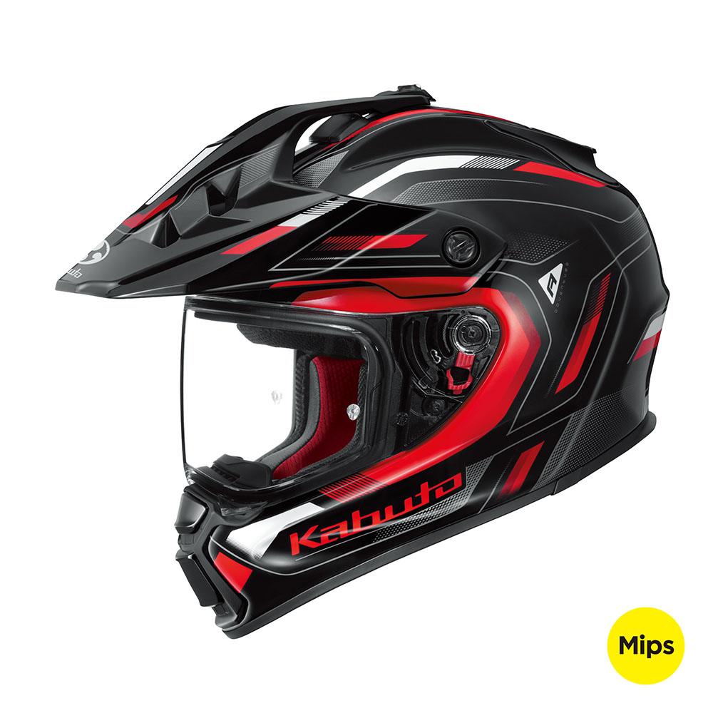 KABUTO GEOSYS GT MIPS BEAT HELMET - BLACK/RED