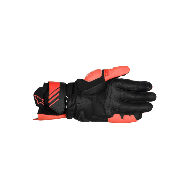 ALPINESTARS GP PLUS R V3 LEATHER GLOVES - BRIGHT-RED RED-FLURO BLACK