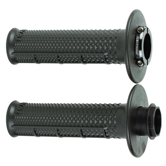 RENTHAL MX R-WORKS LOCK ON ULTRATACKY TAPERED/HALF WAFFLE GRIP - BLACK