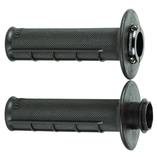 RENTHAL MX R-WORKS LOCK ON ULTRATACKY HALF WAFFLE GRIP - BLACK