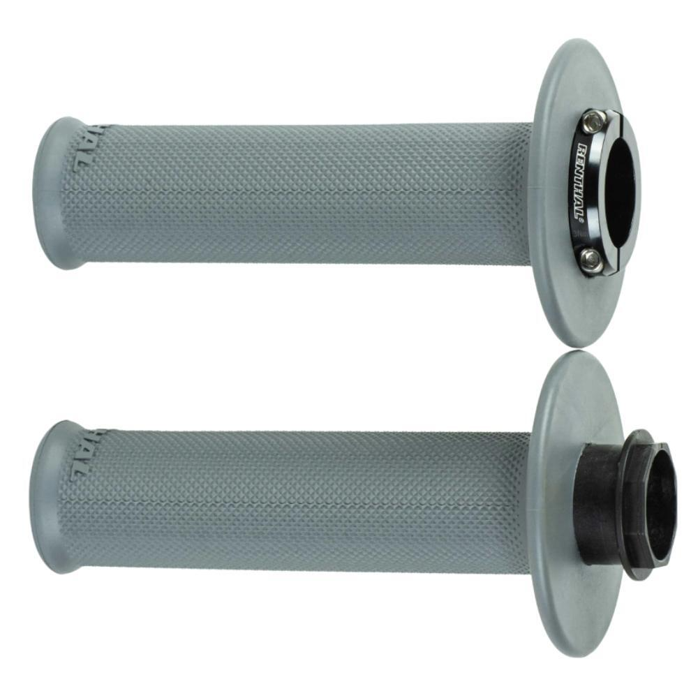 RENTHAL MX ORIGINAL LOCK ON MEDIUM FULL DIAMOND GRIP - GREY