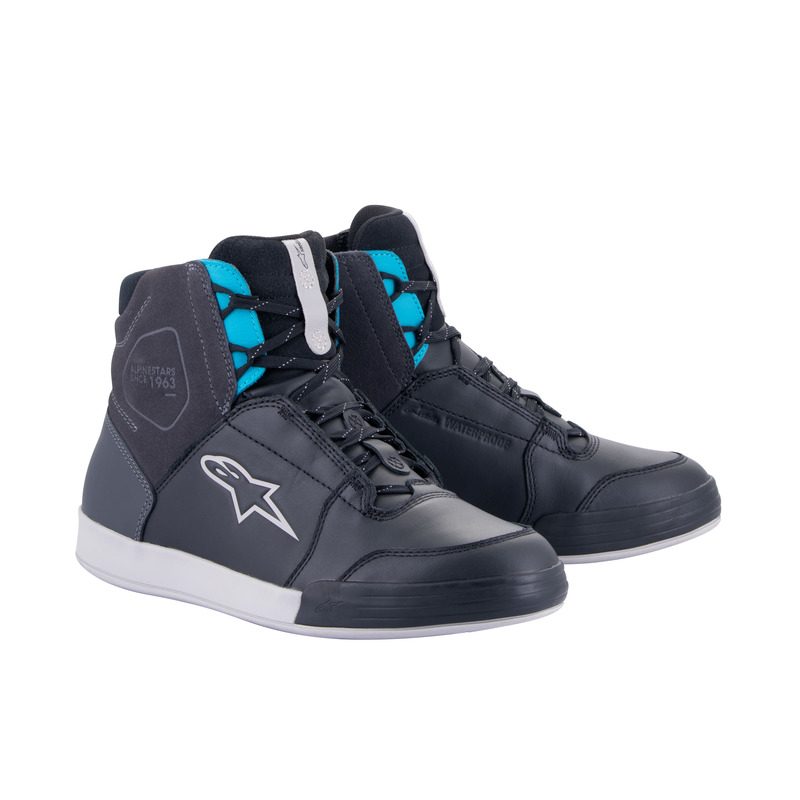 ALPINESTARS WOMENS CHROME WATERPROOF SHOES - BLACK/TURQUOISE