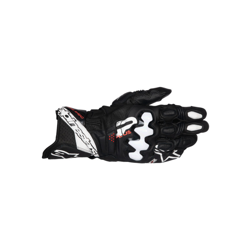 ALPINESTARS GP PLUS R V3 LEATHER GLOVES - BLACK WHITE