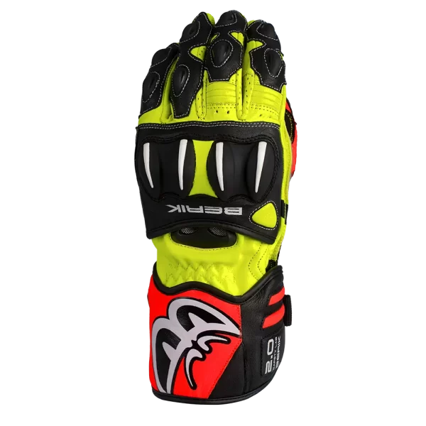 BERIK TRAX GLOVES - BLACK/HI-VIS/RED