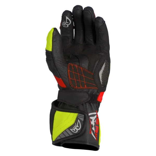 BERIK SP1 CARBON GLOVES - BLACK/HI-VIZ/RED