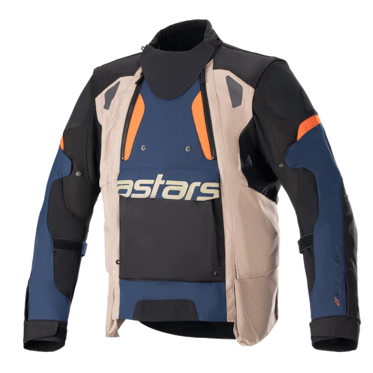 ALPINESTARS HALO DRYSTAR ADVENTURE JACKET - DARK BLUE/DARK KHAKI/FLAME ORANGE
