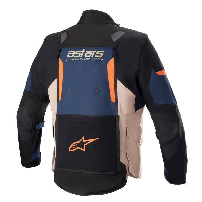 ALPINESTARS HALO DRYSTAR ADVENTURE JACKET - DARK BLUE/DARK KHAKI/FLAME ORANGE