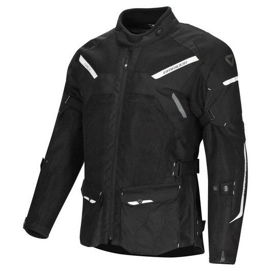 DRIRIDER APEX 6 AIRFLOW JACKET - BLACK/WHITE