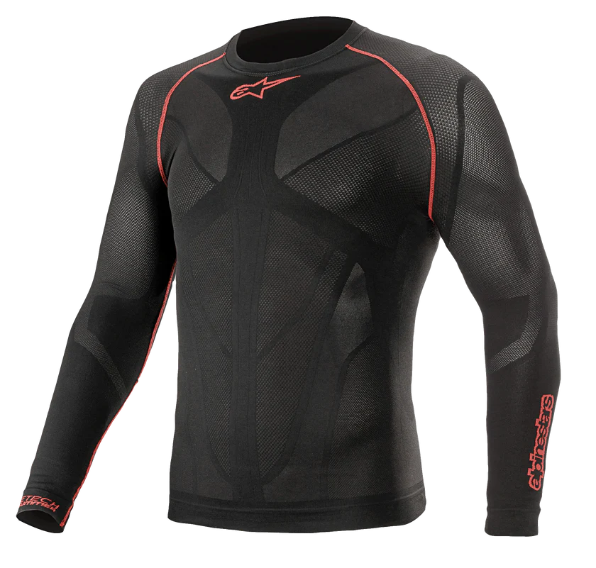 ALPINESTARS RIDE TECH V2 TOP L/S SUMMER - BLACK RED