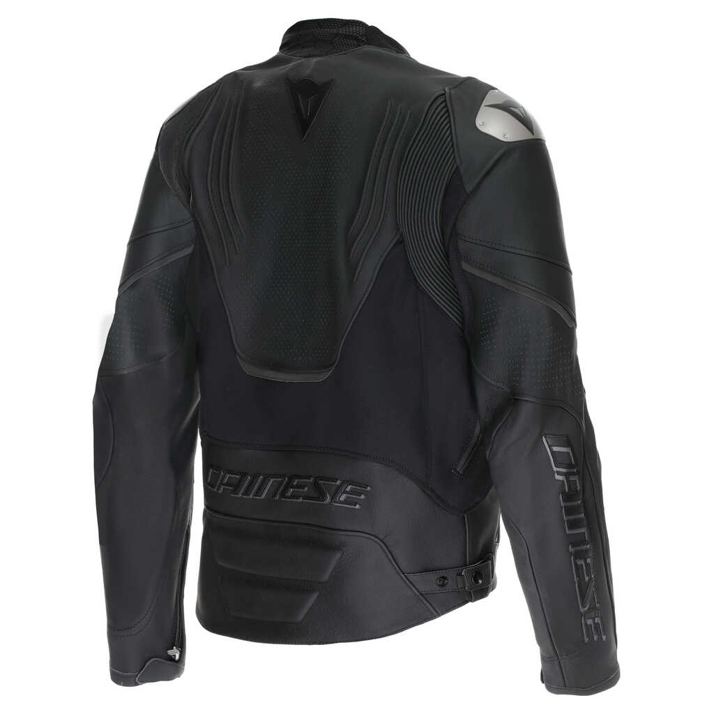 DAINESE RACING 5 PERFORATED LEATHER JACKET - BLACK/BLACK