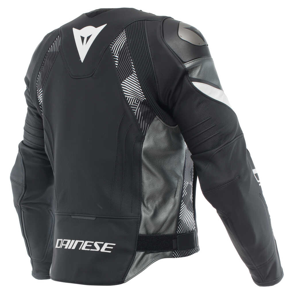 DAINESE AVRO 5 LEATHER JACKET - BLACK/WHITE/ANTHRACITE