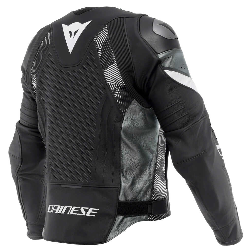 DAINESE AVRO 5 PERF LEATHER JACKET - BLACK/WHITE/ANTHRACITE