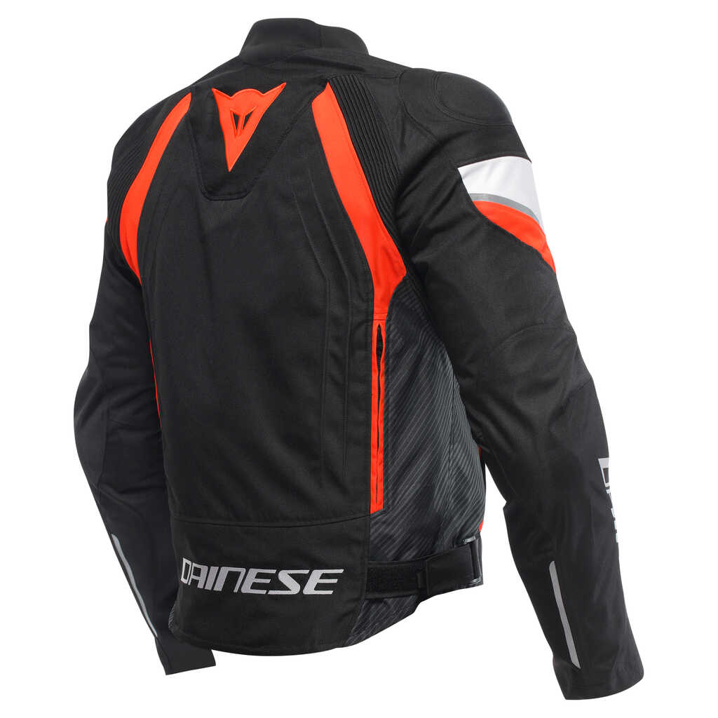 DAINESE AVRO 5 TEXTILE JACKET - BLACK/RED-FLUO/WHITE
