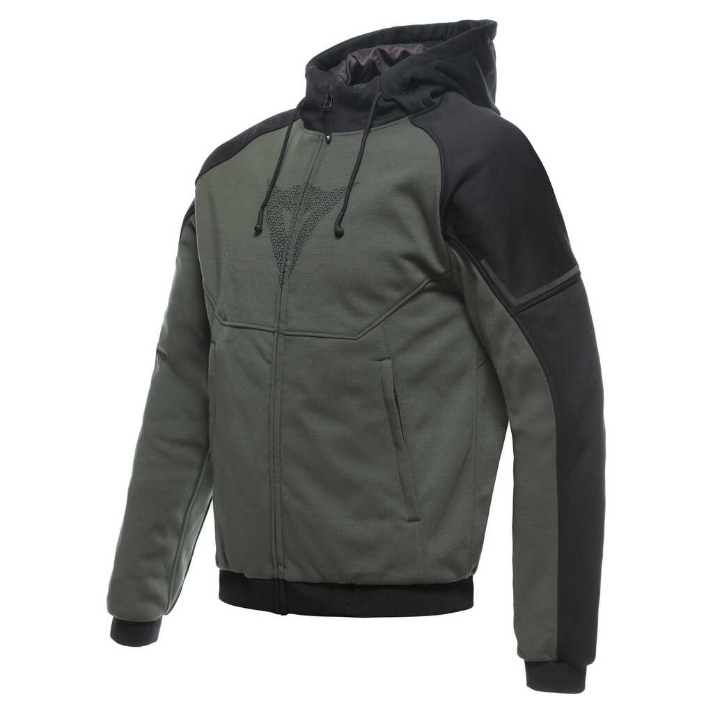 DAINESE DAEMON-X SAFETY FULLZIP HOODIE - GREEN/BLACK