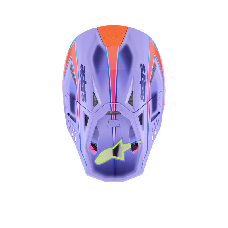 ALPINESTARS 2026 SUPERTECH S-M10 JETT LAWRENCE R01 HELMET - PURPLE PINK FLURO YELLOW GLOSSY