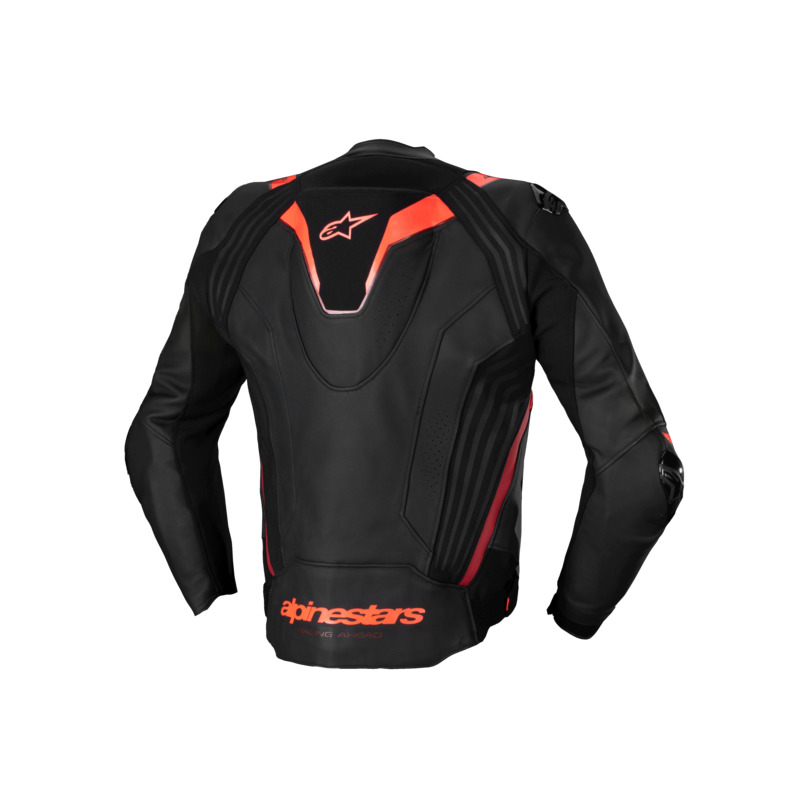 ALPINESTARS MISSILE V3 IGNITION LEATHER JACKET - BLACK/FLURO RED