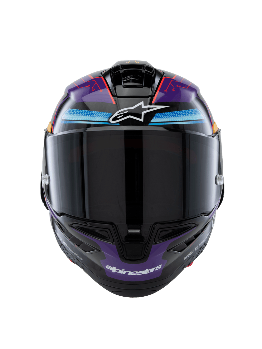 ALPINESTARS SUPERTECH R10 LE MARTINATOR HELMET - BLUE PURPLE RED GROSSY