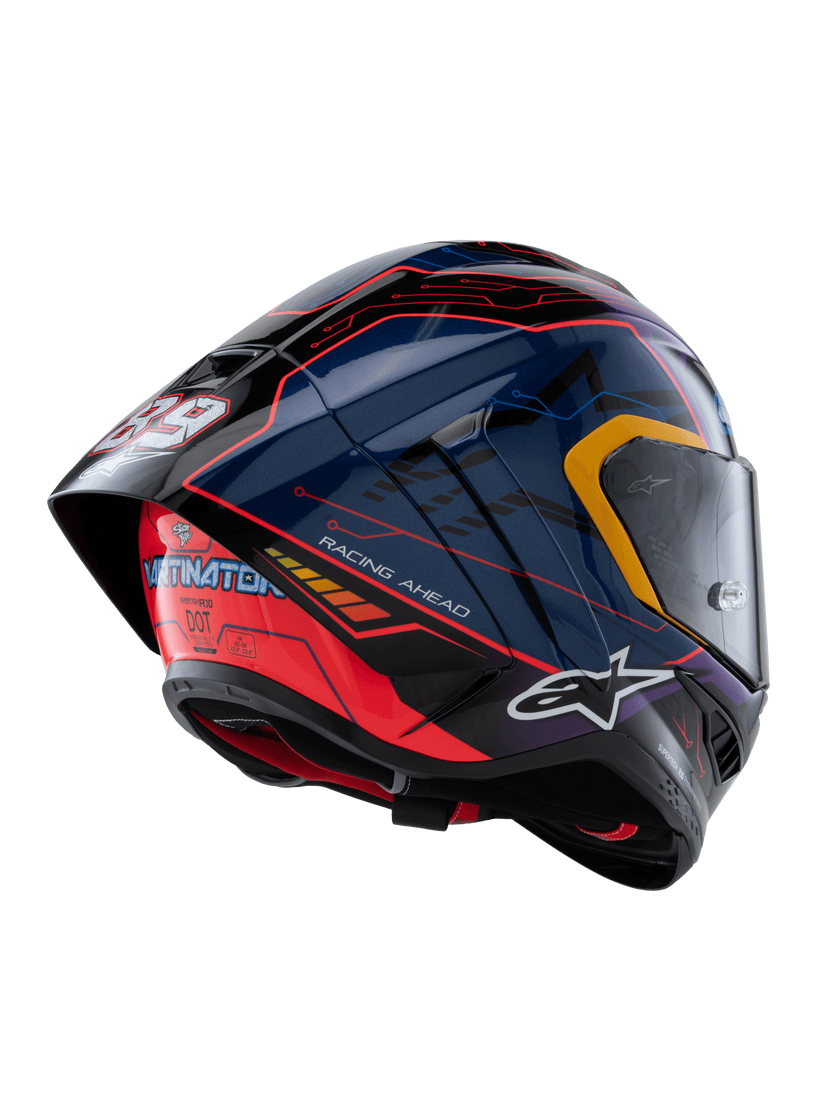 ALPINESTARS SUPERTECH R10 LE MARTINATOR HELMET - BLUE PURPLE RED GROSSY