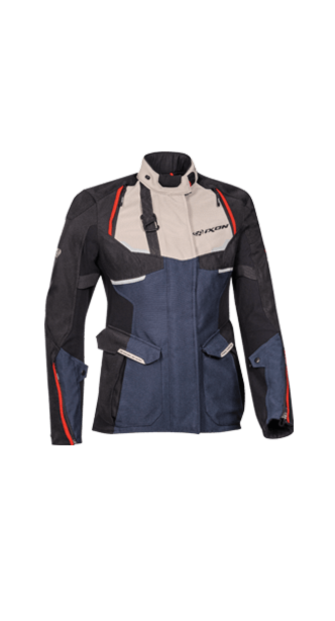 IXON EDDAS LADIES JACKET - GREY/BLUE/BLACK CASSONS PTY LTD sold by Cully's Yamaha