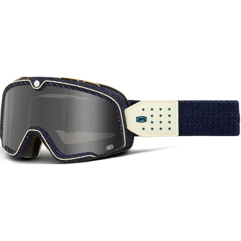 100% BARSTOW GOGGLE - DENIM (DARK SMOKE)