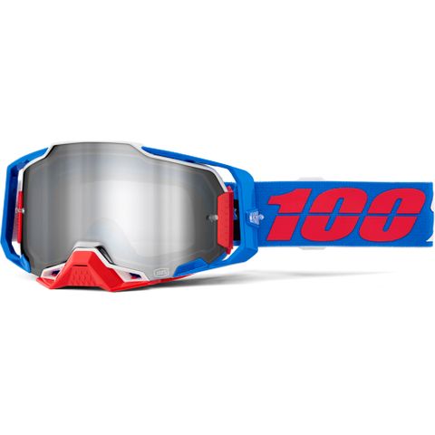 100% ARMEGA GOGGLE - IRONCLAD (SILVER MIRROR)