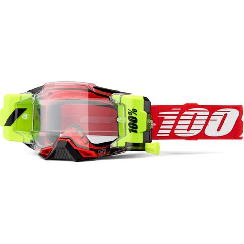 100% ARMEGA FORECAST GOGGLE - RED (CLEAR)