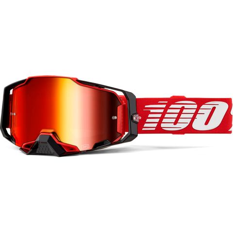 100% ARMEGA GOGGLE - RED (RED MIRROR)