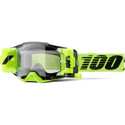100% ARMEGA FORECAST GOGGLE - NEON YELLOW (CLEAR)