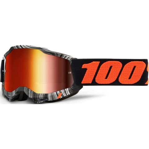 100% ACCURI 2 YOUTH GOGGLES - GEOSPACE MIRROR RED LENS