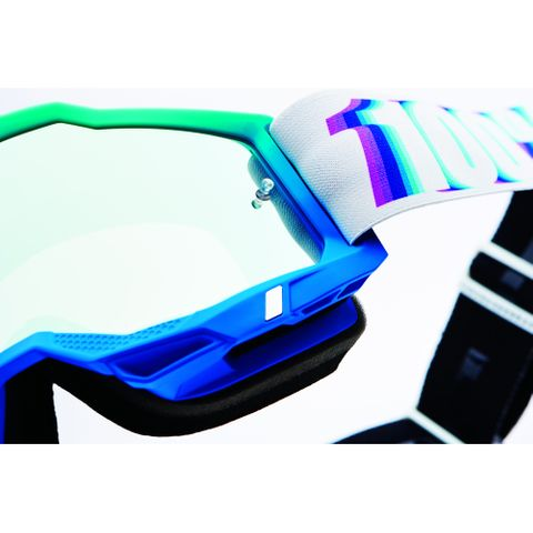 100% ACCURI 2 STAMINO GOGGLES - MIRROR SILVER FLASH