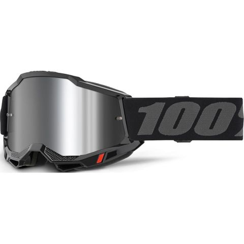 100% ACCURI 2 GOGGLES - BLACK MIRROR SILVER LENS
