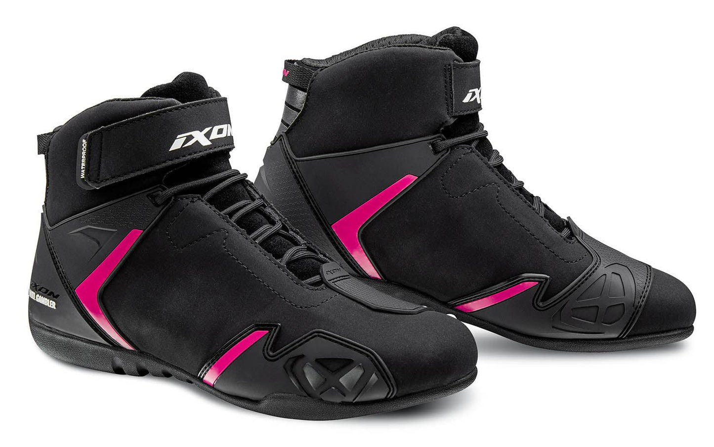 IXON GAMBLER WP LADY BOOTS - BLACK/FUCHSIA CASSONS PTY LTD sold by Cully's Yamaha
