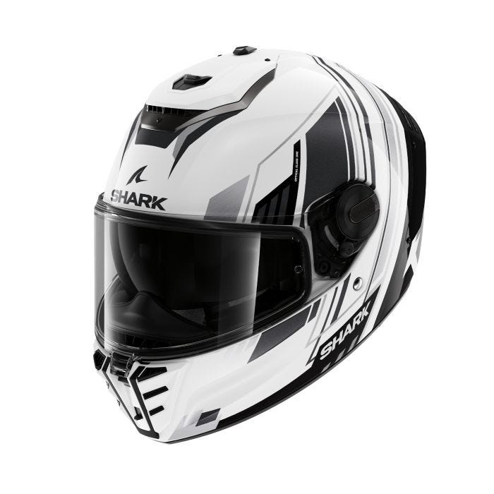 SHARK SPARTAN RS BYHRON HELMET - WHITE/BLACK/CHROME