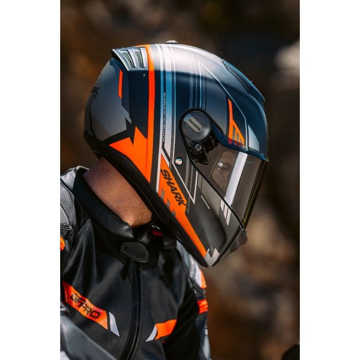 SHARK SPARTAN RS BYHRON HELMET - MAT BLACK/ORANGE/CHROME