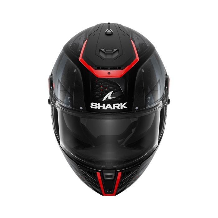 SHARK SPARTAN RS STINGREY HELMET - BLACK/ANTHRACITE/RED