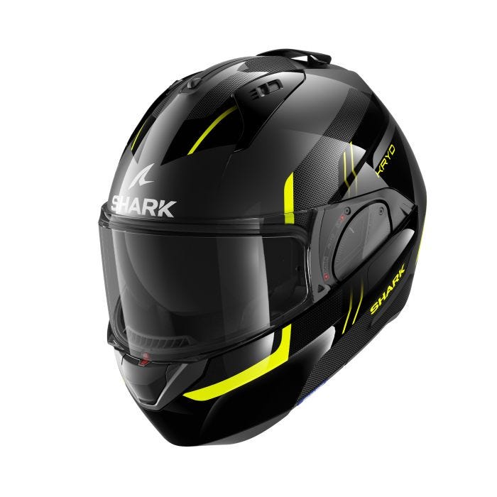 SHARK EVO ES KRYD HELMET - GLOSS ANTHRACITE/BLACK/YELLOW