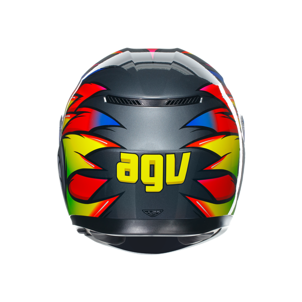 AGV K3 HELMET - BIRDY 2.0 GREY/YELLOW/RED