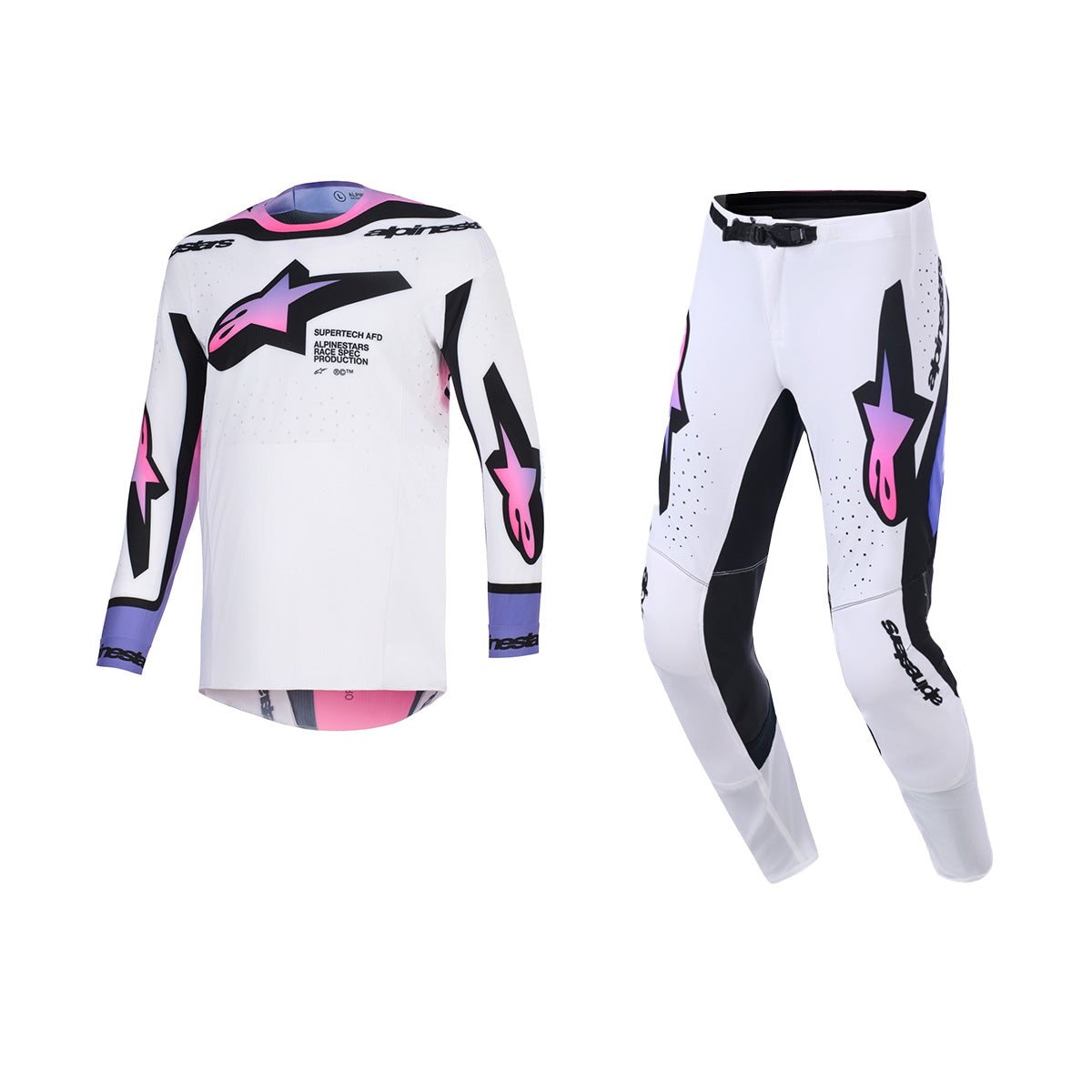 ALPINESTARS 2026 SUPERTECH PRO VISTA GEAR SET - WHITE PURPLE BLACK