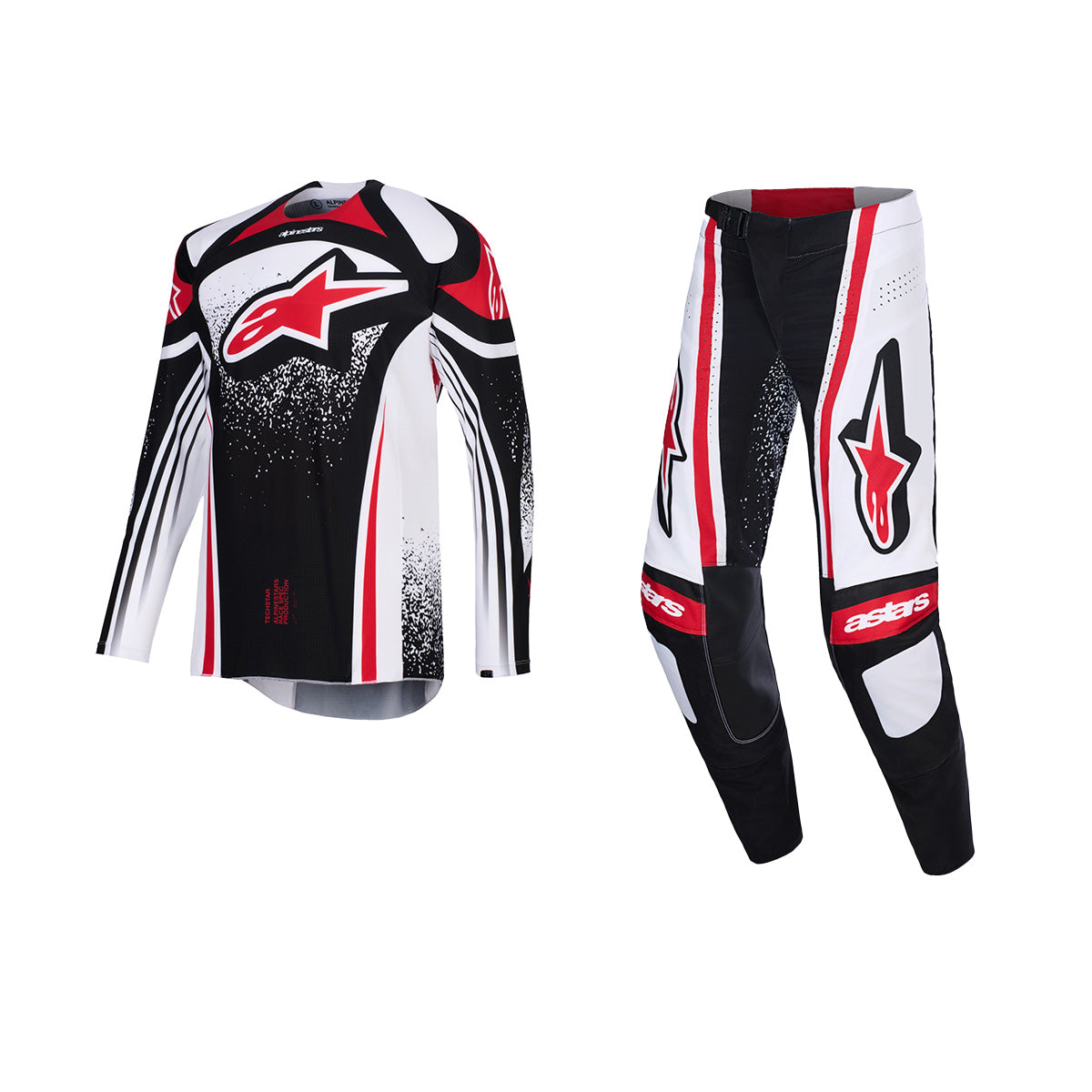 ALPINESTARS 2026 TECHSTAR NOMUR GEAR SET - BLACK WHITE RED