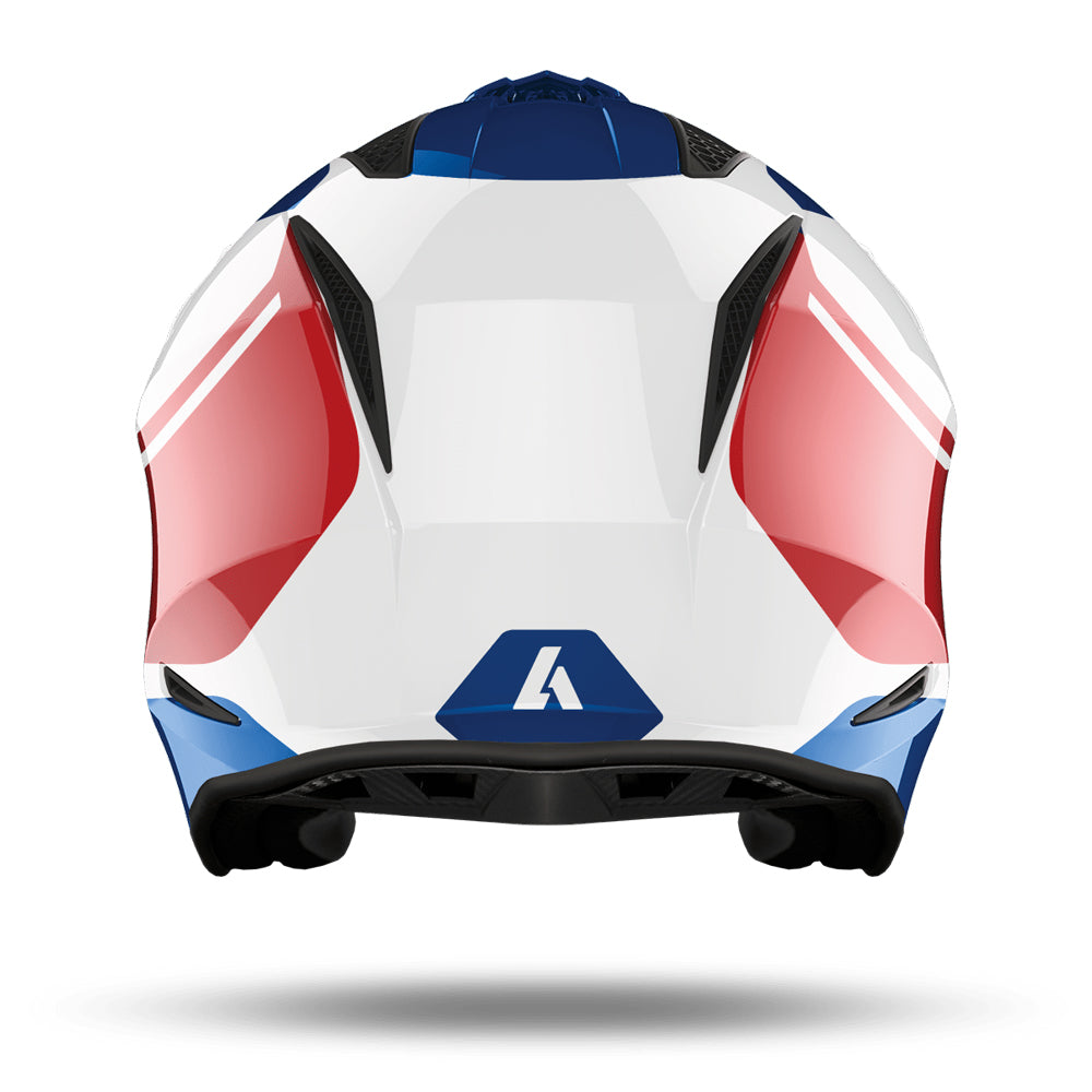 AIROH TRRS KEEN HELMET - BLUE/RED GLOSS