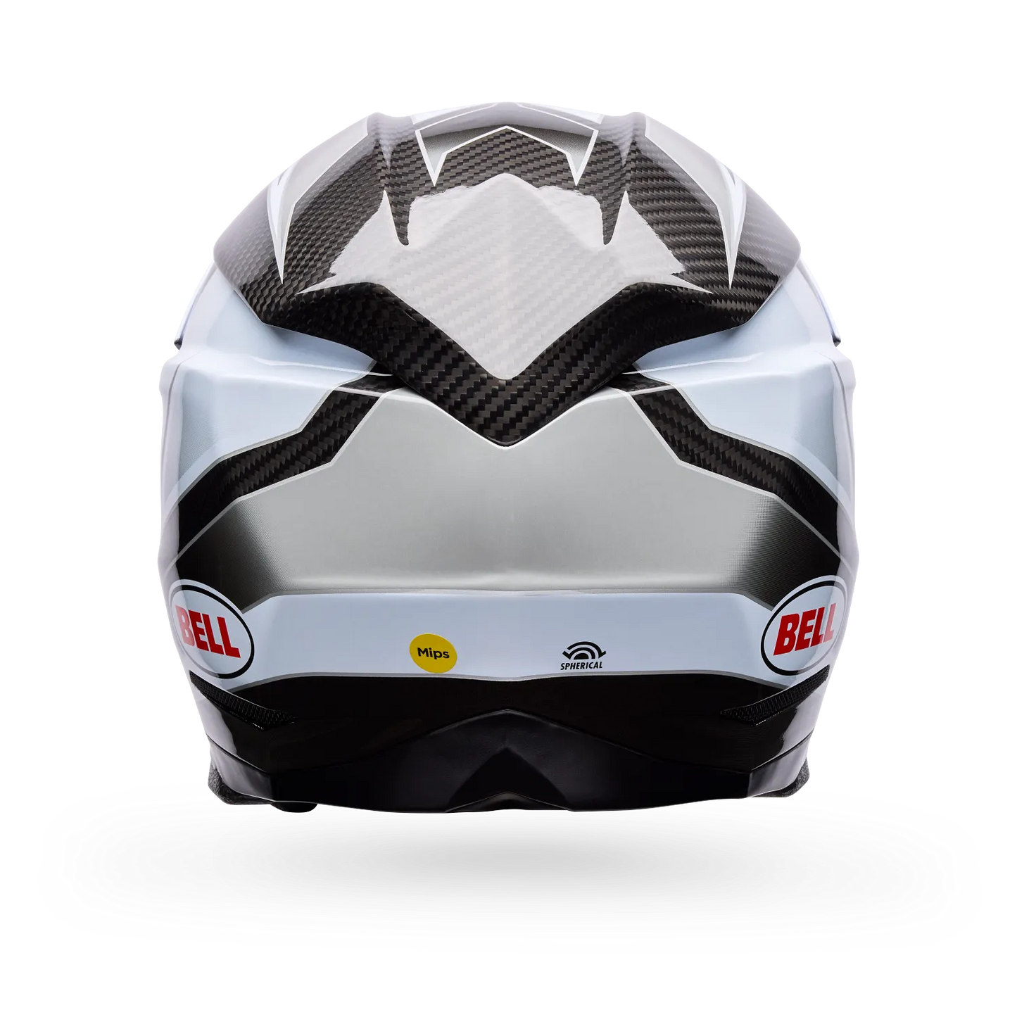 BELL 2026 MOTO-10 SPHERICAL GRID HELMET - WHITE/BLACK/GREY