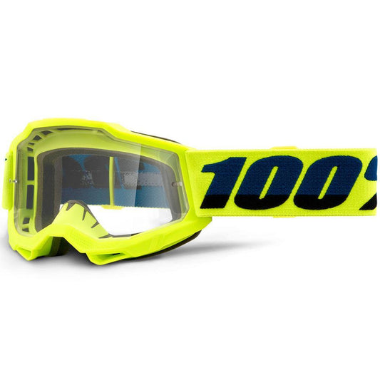 100% 2021 ACCURI 2 YOUTH GOGGLE - YELLOW (CLEAR) - Cully's Yamaha