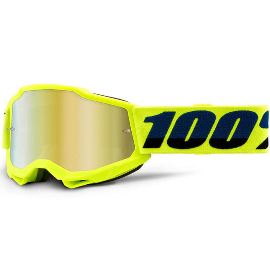 100% 2021 ACCURI 2 YOUTH GOGGLE - YELLOW (GOLD MIRROR) - Cully's Yamaha