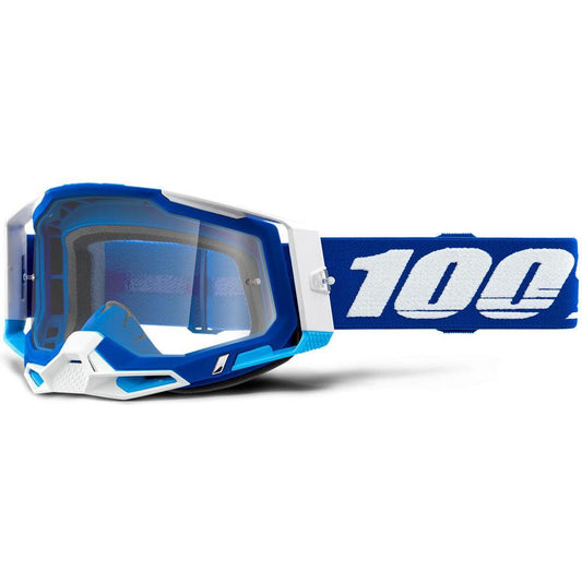 100% 2021 RACECRAFT 2 GOGGLE - BLUE (CLEAR) - Cully's Yamaha