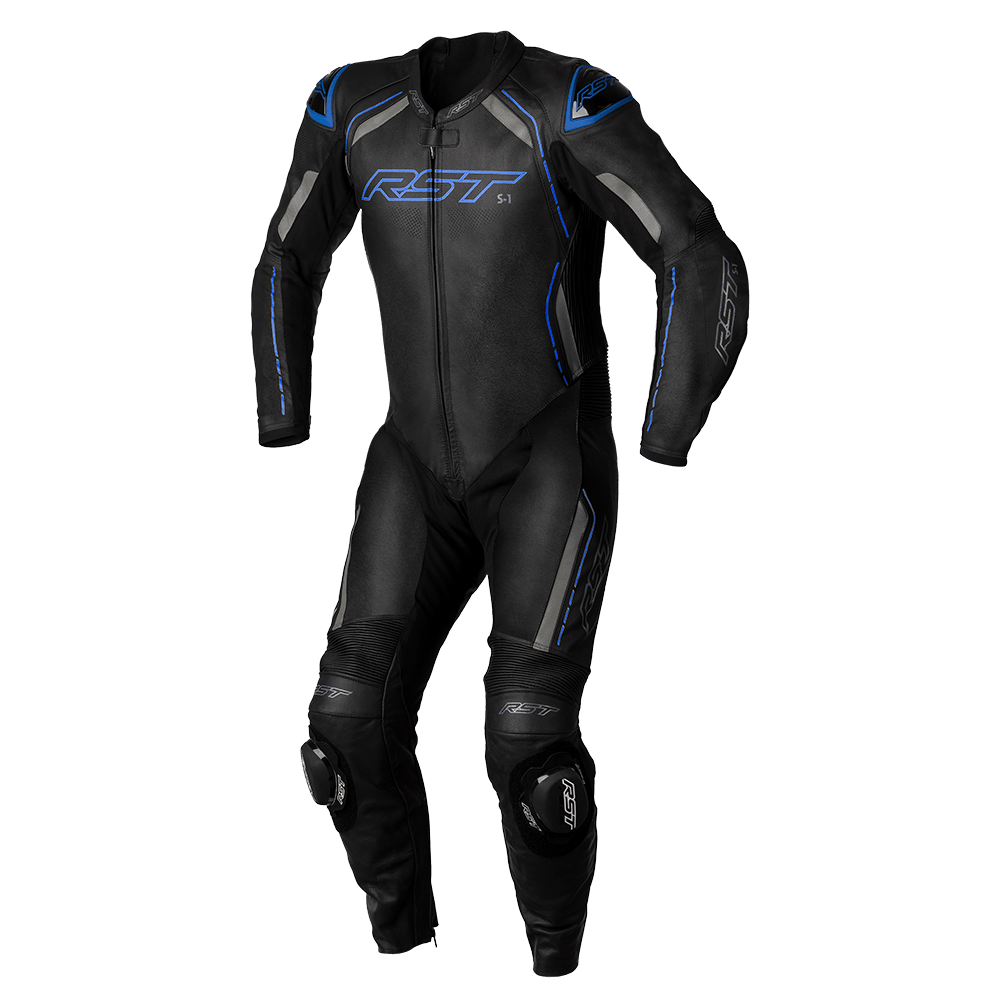RST S-1 CE 1PCE SUIT - BLACK/GREY/BLUE MONZA IMPORTS sold by Cully's Yamaha